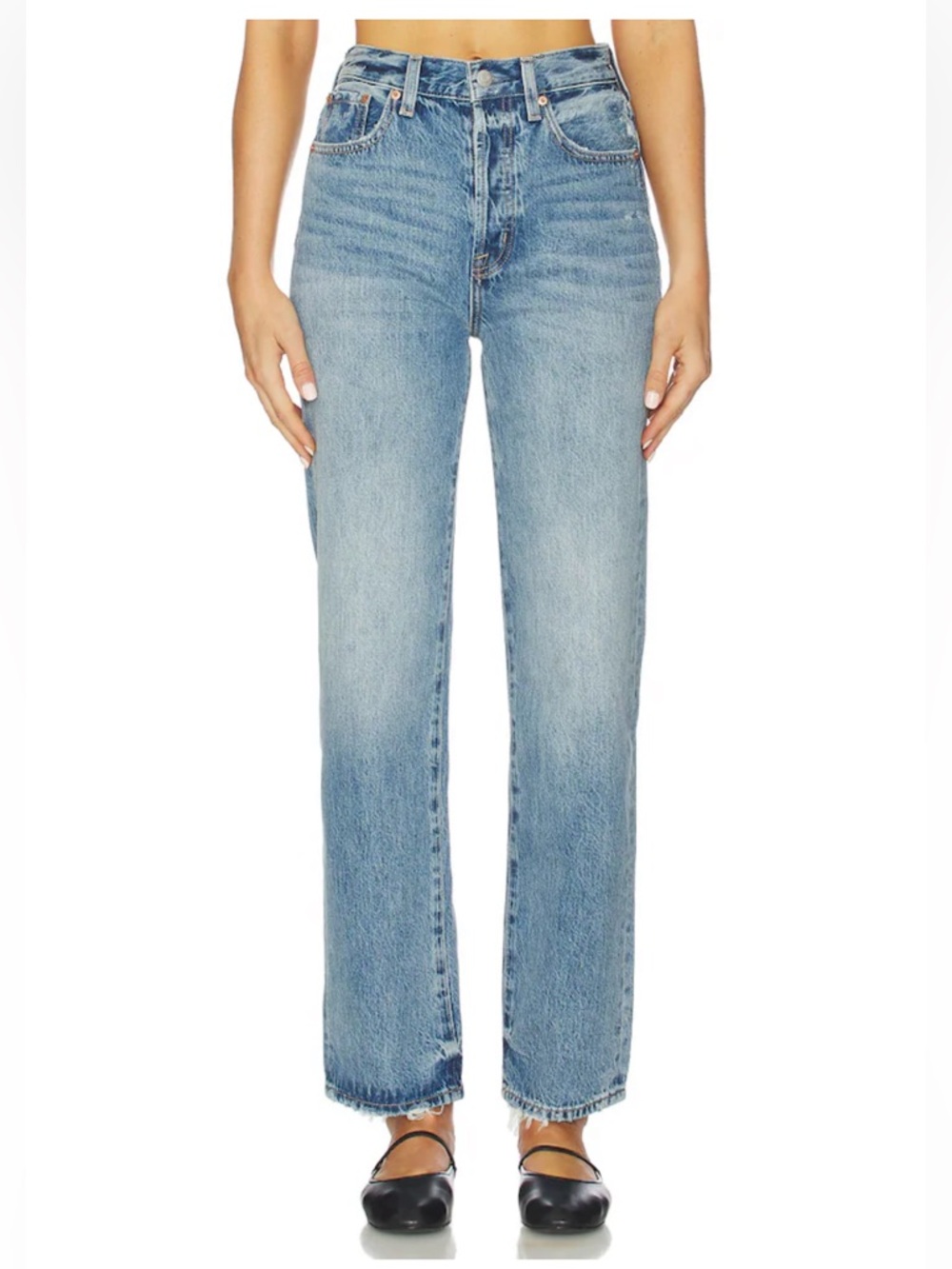 New PISTOLA JEANS Cassie Super High-Rise Straight Leg - Light Blue